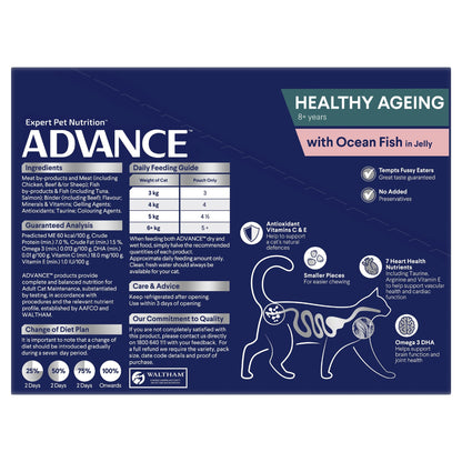 Advance Healthy Ageing Wet Cat Food Ocean Fish In Jelly