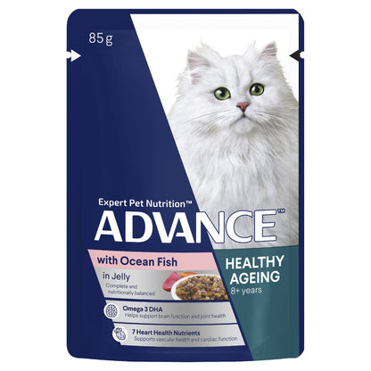 Advance Healthy Ageing Wet Cat Food Ocean Fish In Jelly