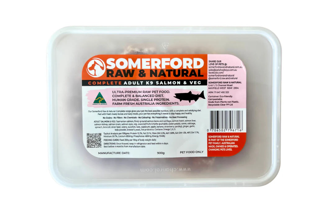 Somerford Raw & Natural Adult Salmon & Vegetable 900g
