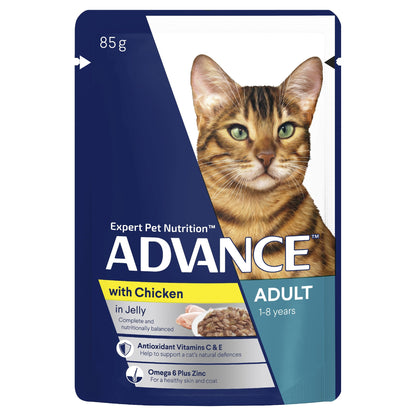 Advance Adult Wet Cat Food Chicken In Jelly