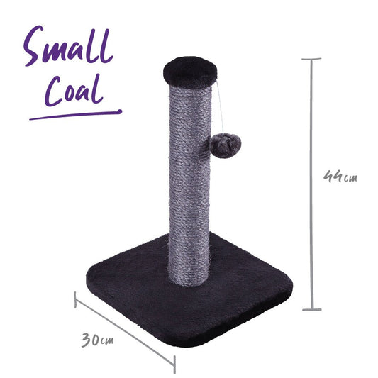 Kazoo Scratch Post Black Plush (Small)