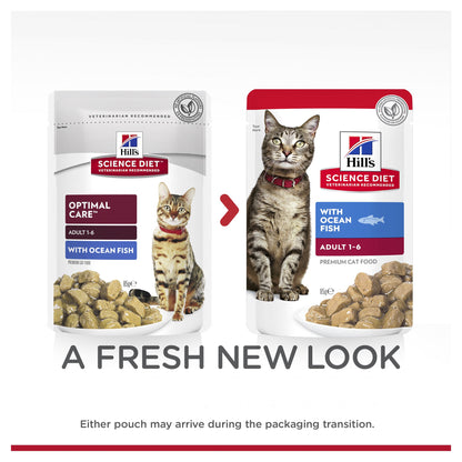 Hill's Science Diet Adult Ocean Fish Wet Cat Food Pouches