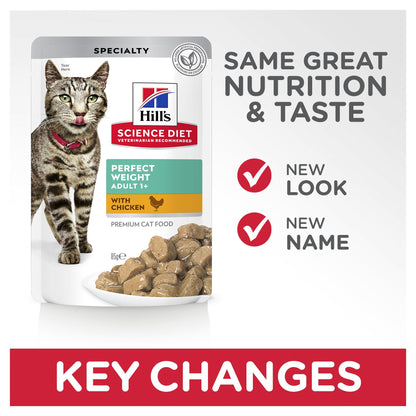 Hill's Science Diet Adult Perfect Weight Chicken Wet Cat Food Pouches