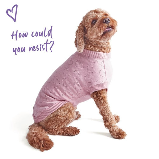 Kazoo Heart Knit Pink