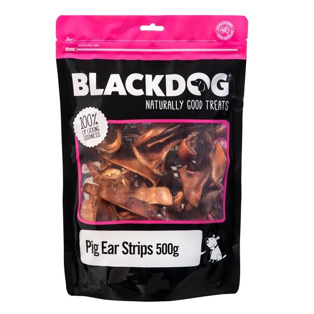 BlackDog Pig Ear Strips 500g