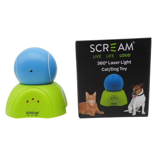 Scream 360 Laser Light Ball with Stand Loud Green & Blue (9cm)