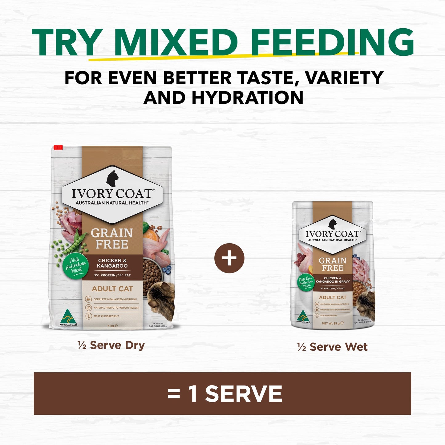 Ivory Coat Grain Free Indoor Adult Dry Cat Food Chicken & Kangaroo