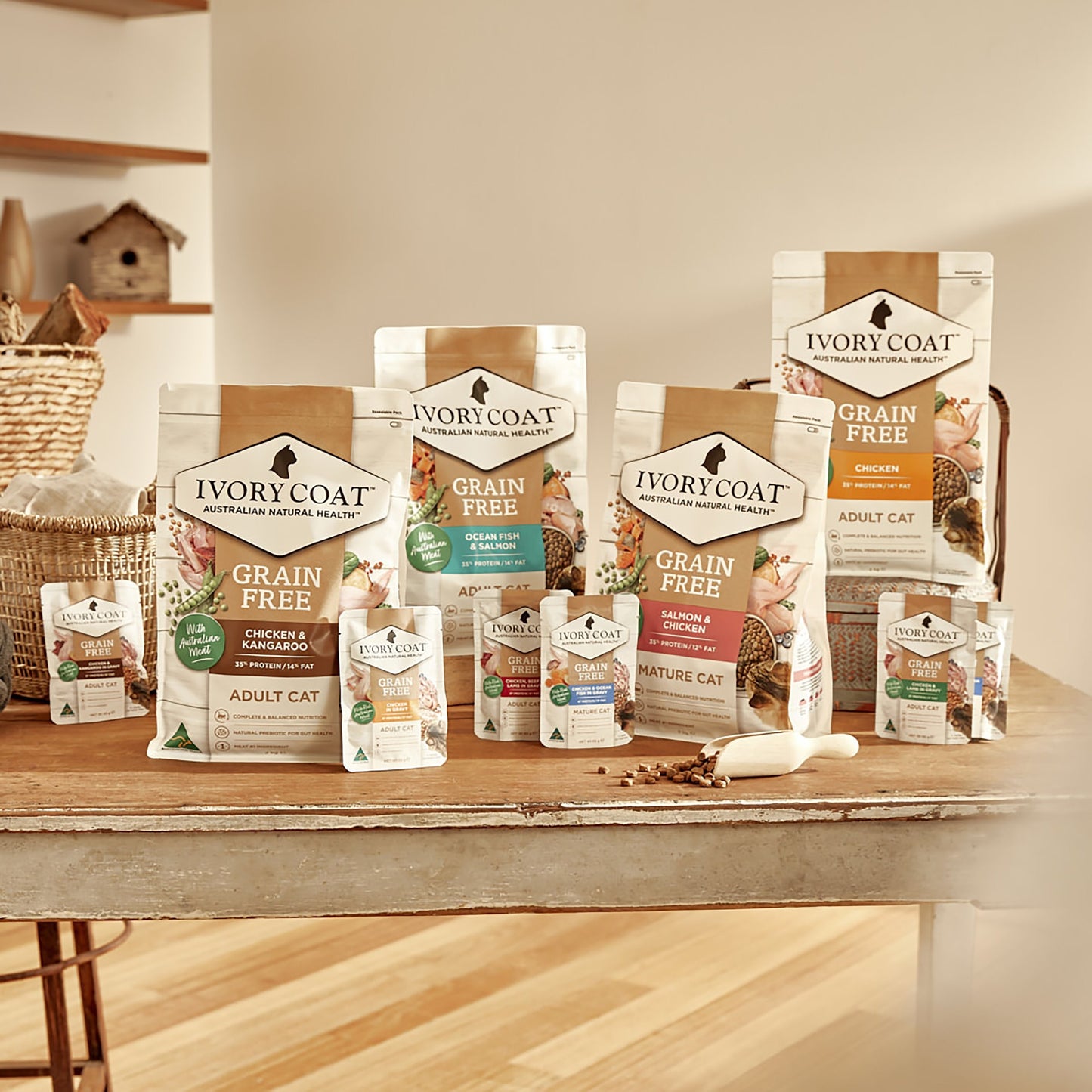 Ivory Coat Grain Free Indoor Adult Dry Cat Food Chicken & Kangaroo