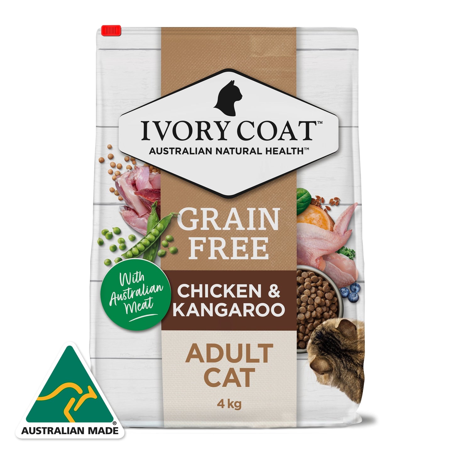 Ivory Coat Grain Free Indoor Adult Dry Cat Food Chicken & Kangaroo