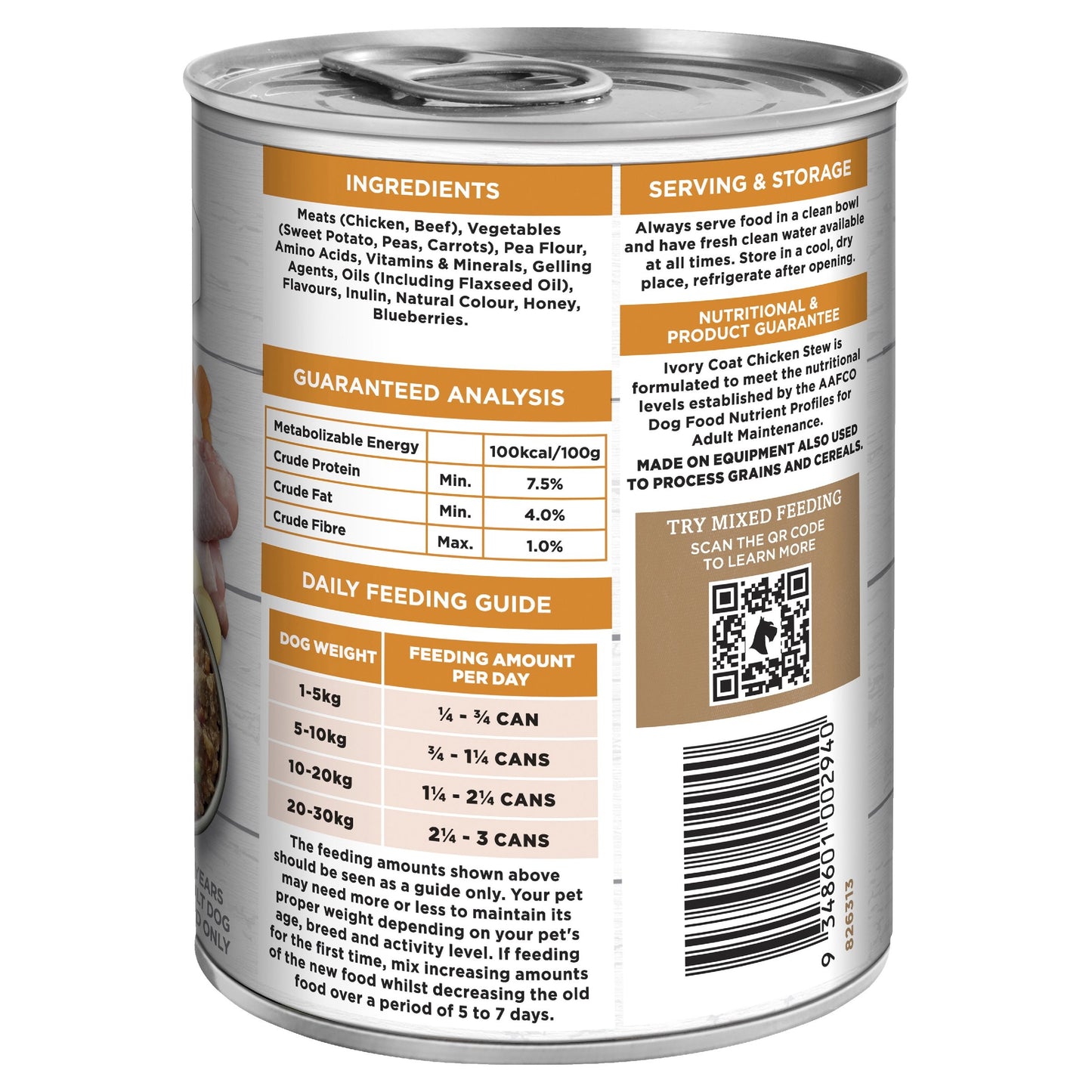 Ivory Coat Grain Free Wet Dog Food Chicken Stew