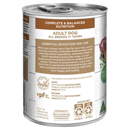 Ivory Coat Grain Free Wet Dog Food Lamb & Kangaroo Stew