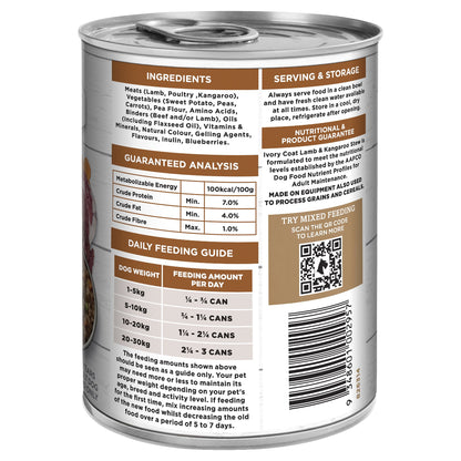 Ivory Coat Grain Free Wet Dog Food Lamb & Kangaroo Stew