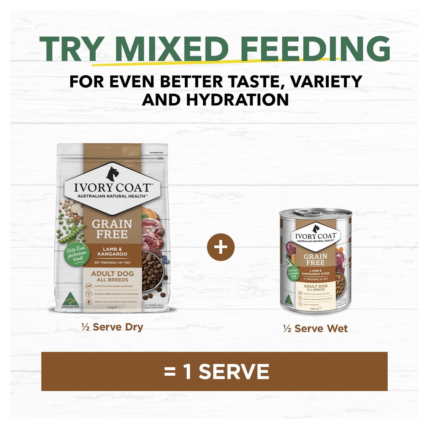 Ivory Coat Grain Free Wet Dog Food Lamb & Kangaroo Stew