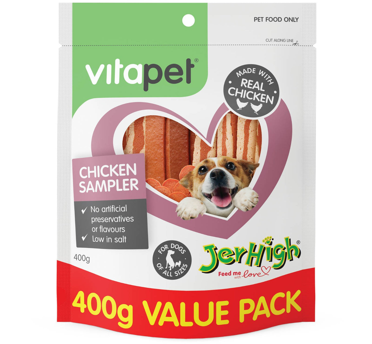 Vitapet Jerhigh Variety Pack Chicken Sampler 400g