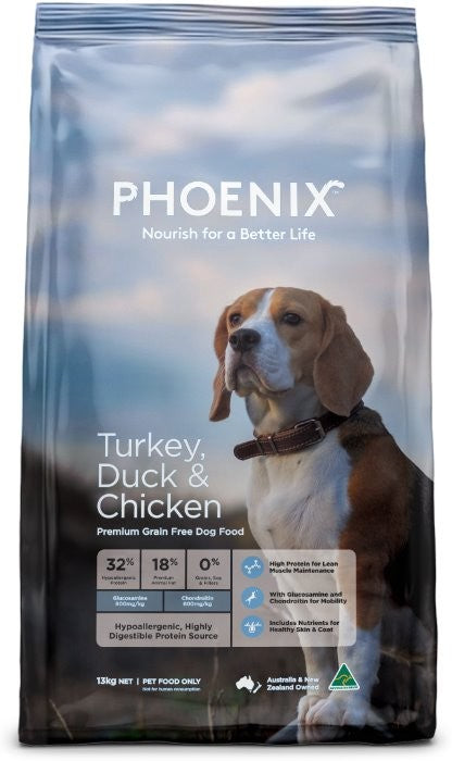 Phoenix Turkey, Duck & Chicken Premium Grain Free Adult Dog Food