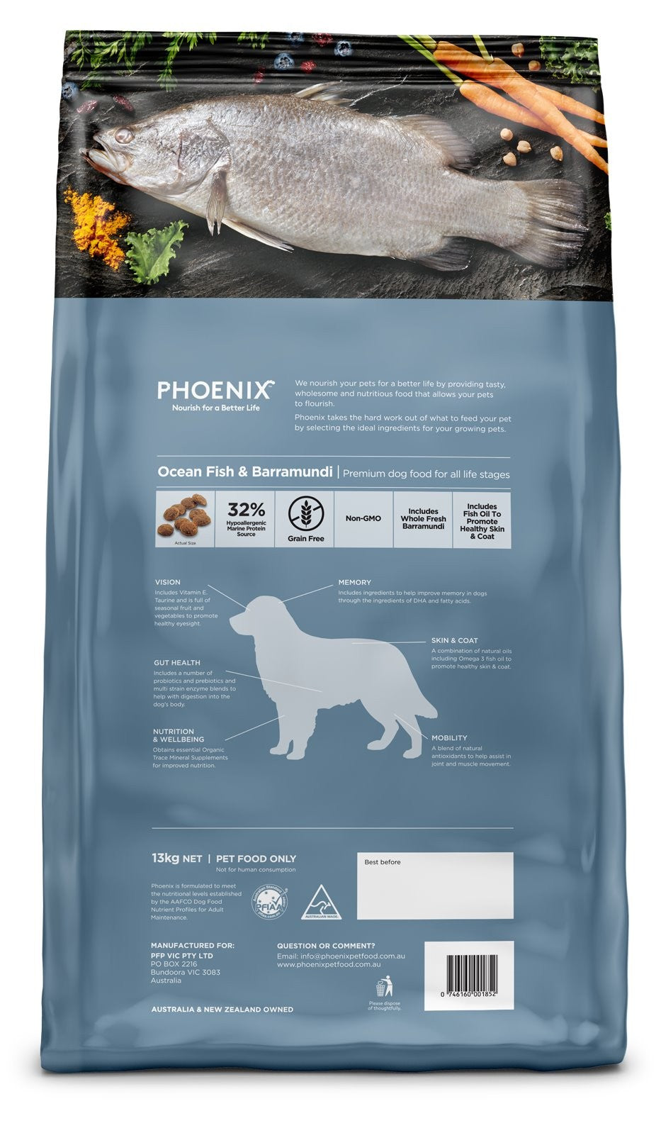 Phoenix Ocean Fish & Barramundi Premium Grain Free Adult Dog Food