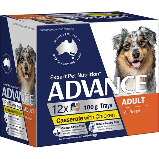 ADVANCE Wet Adult Dog Casserole with Chicken 100g x 12