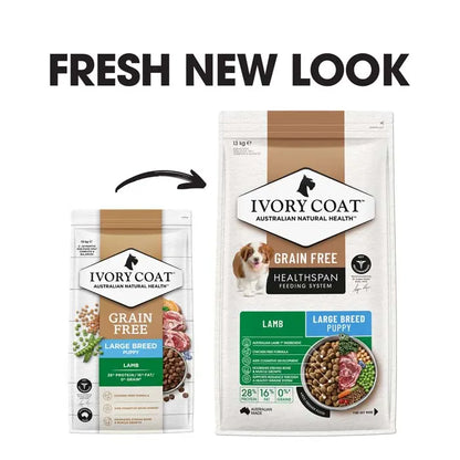 Ivory Coat Grain Free Puppy Large Breed Dry Dog Food Lamb