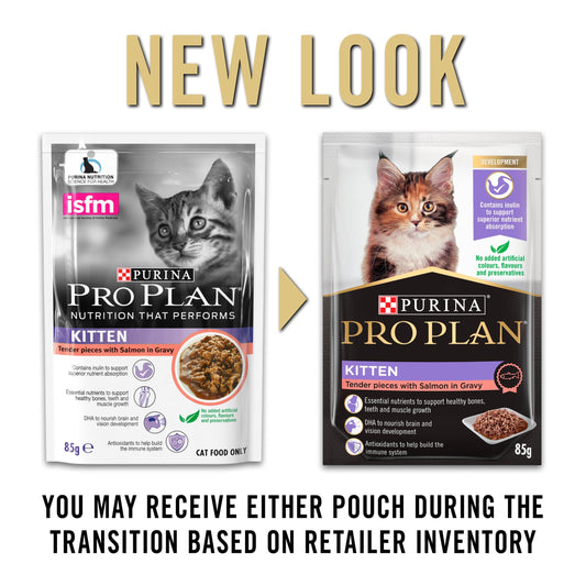 Pro Plan Kitten Salmon Gravy Wet Cat Food Pouches