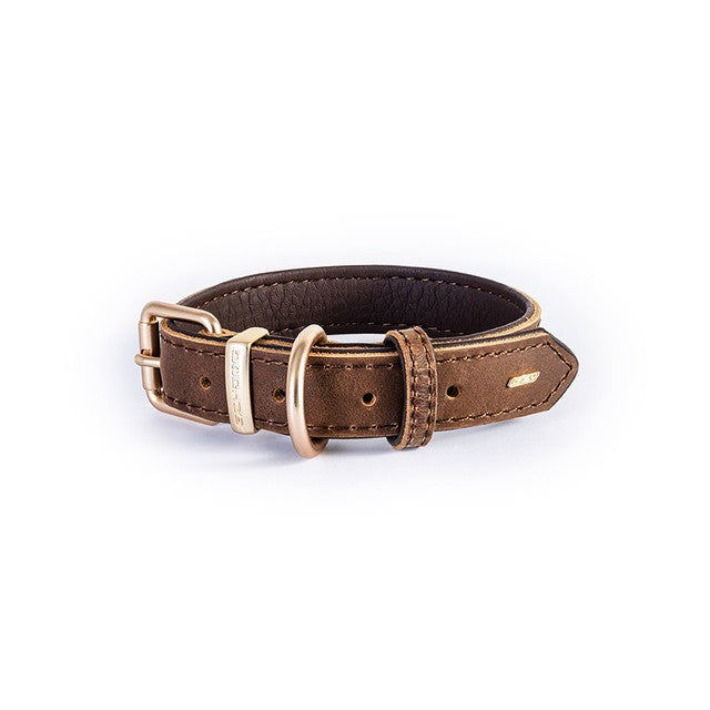 EzyDog Classic Collar Oxford Leather Brown