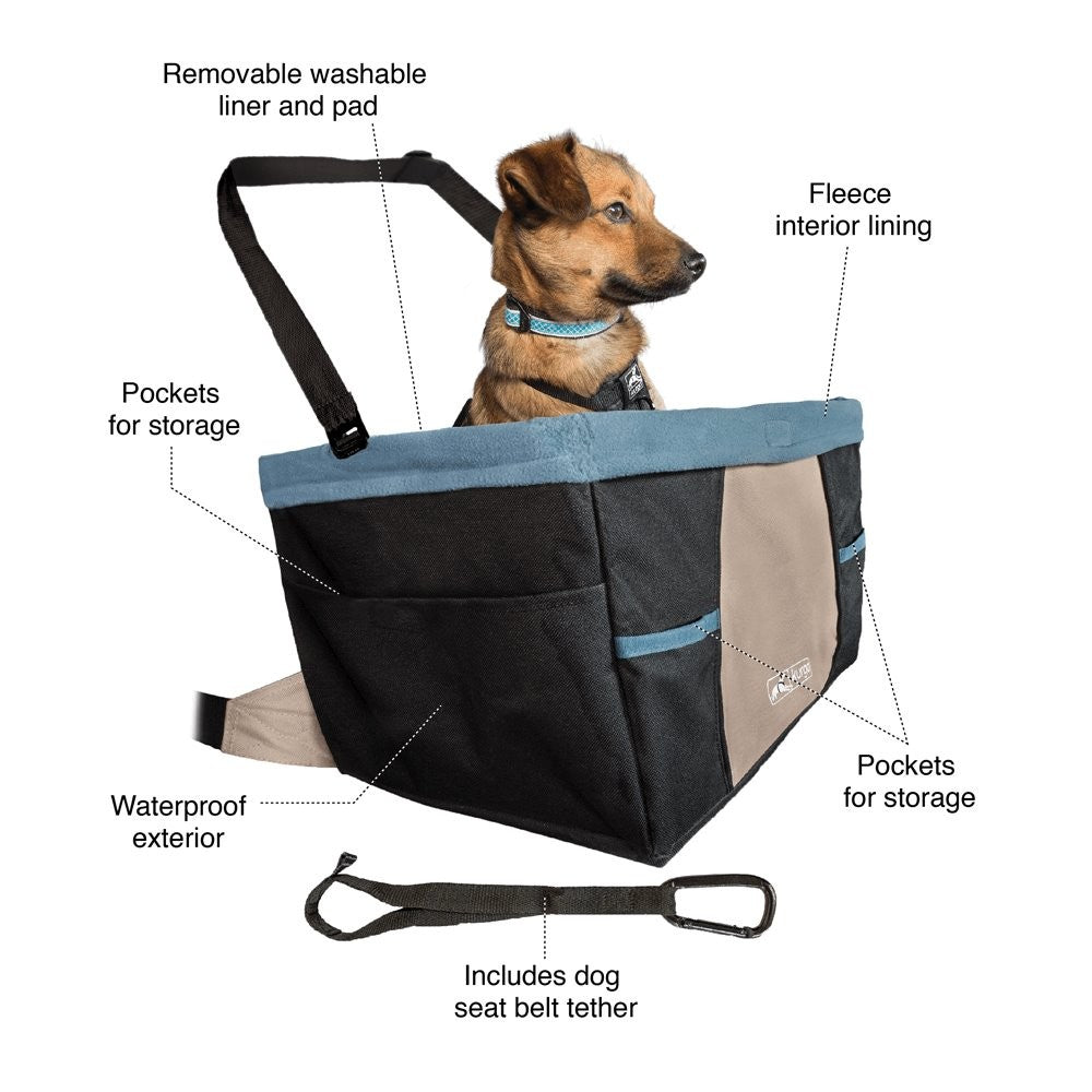 Kurgo Rover Booster Seat For Dogs Black/Hampton Sand
