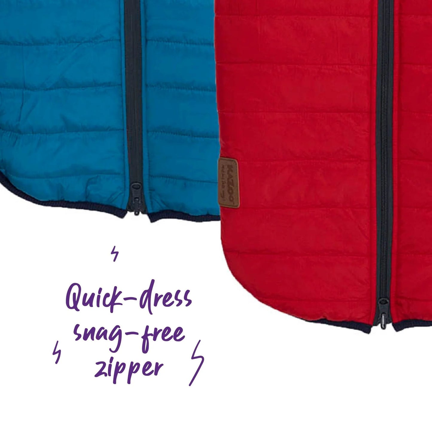 Kazoo Reversible Puffer Dog Jacket - Red & Blue