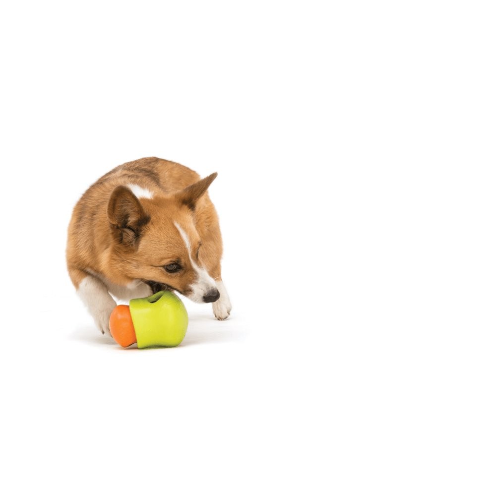West Paw Toppl Treat Dispensing Wobbling Dog Toy & Food Bowl Granny Smith