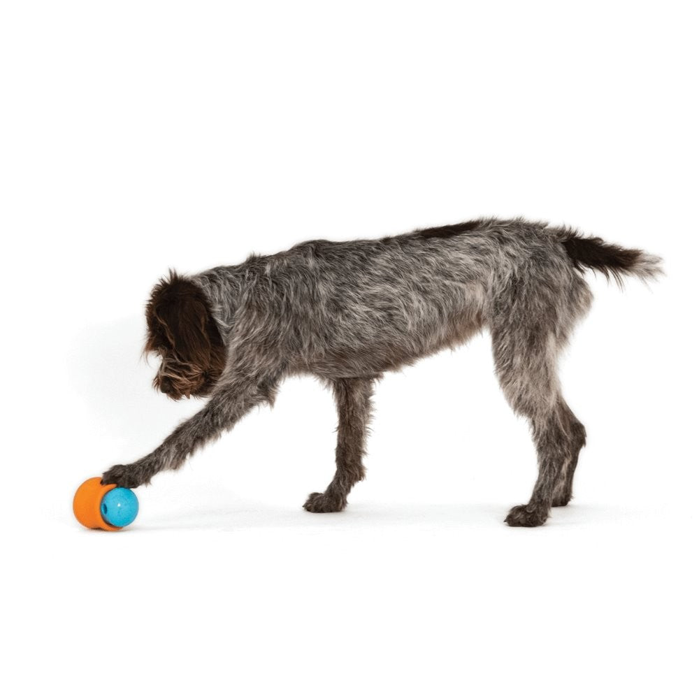 West Paw Toppl Treat Dispensing Wobbling Dog Toy & Food Bowl Blue