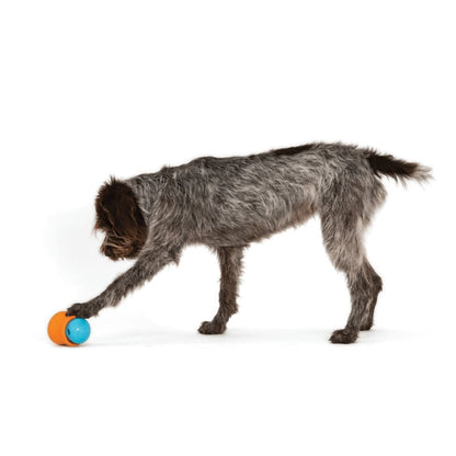 West Paw Toppl Treat Dispensing Wobbling Dog Toy & Food Bowl Blue
