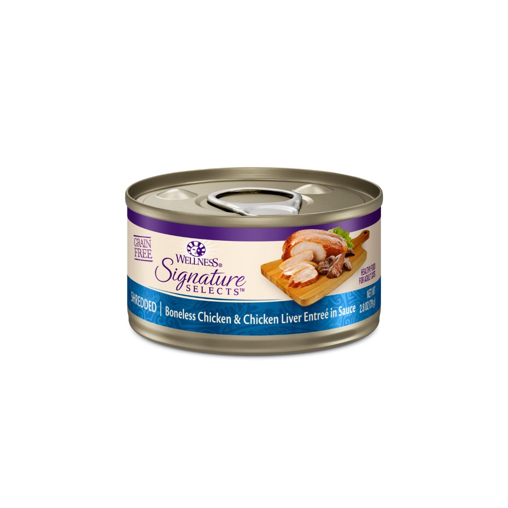 Wellness Core Signature Selects for Cats Shredded Boneless Chicken & Chicken Liver Entree in Sauce
