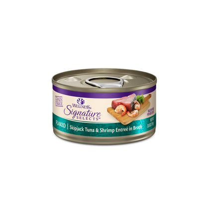 Wellness Core Signature Selects for Cats Flaked Skipjack Tuna & Shrimp Entree in Broth