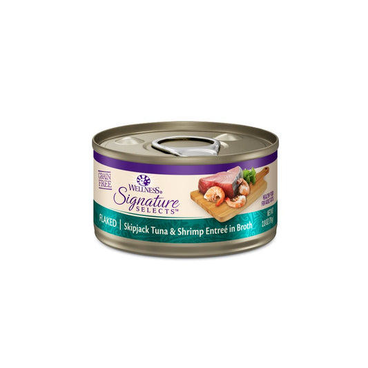 Wellness Core Signature Selects for Cats Flaked Skipjack Tuna & Shrimp Entree in Broth