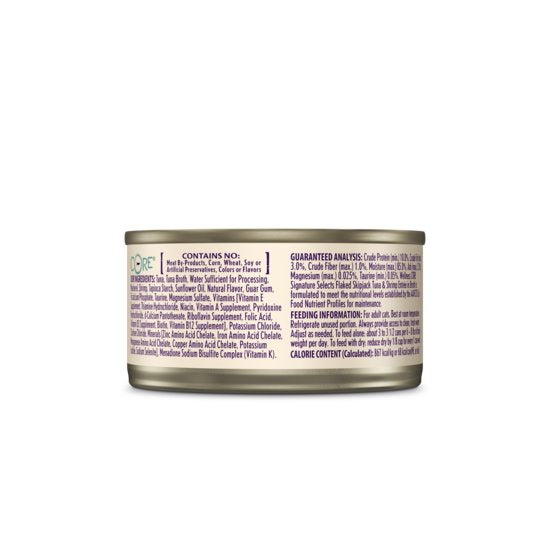 Wellness Core Signature Selects for Cats Flaked Skipjack Tuna & Shrimp Entree in Broth