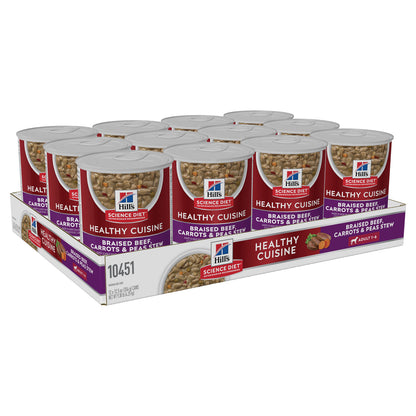 Hill's Science Diet Adult Healthy Cuisine Braised Beef, Carrot & Pea Stew Canned Dog Food
