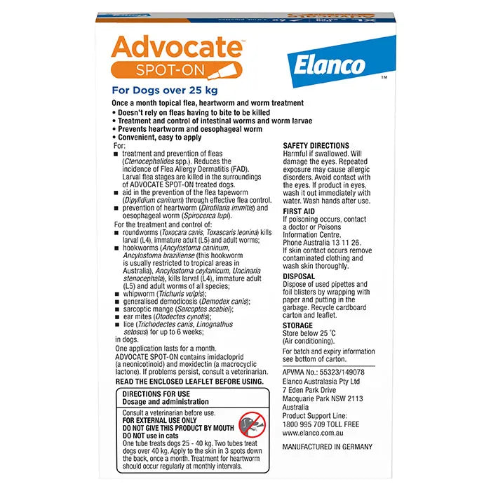 Advocate Dog Extra Large Grey over 25KG