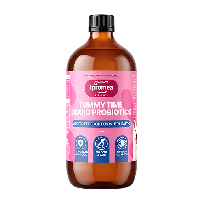 Ipromea Tummy Time Liquid Probiotics for Dogs and Cats 500ml