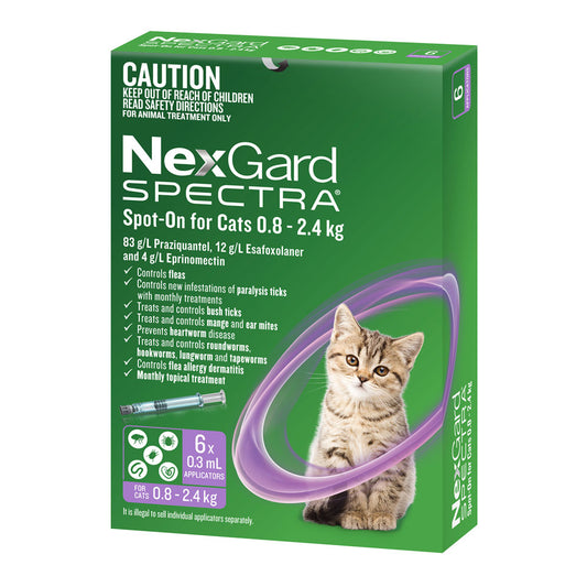 NexGard SPECTRA for Cats 0.8-2.4kg Purple