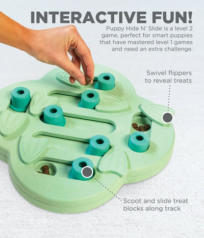 Nina Ottossen Hide & Slide Interactive Puzzle Dog Toy for Puppies Level 2