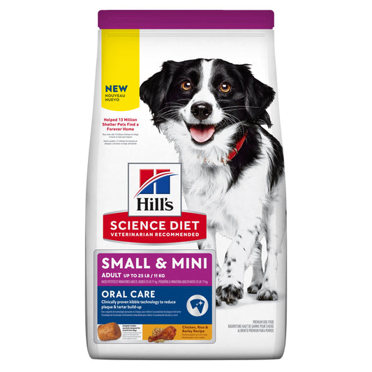 Hill's Science Diet Adult Oral Care Small & Mini Chicken, Rice & Barley Recipe Dry Dog Food