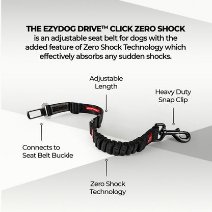 EzyDog Click Dog Seat Belt Zero Shock