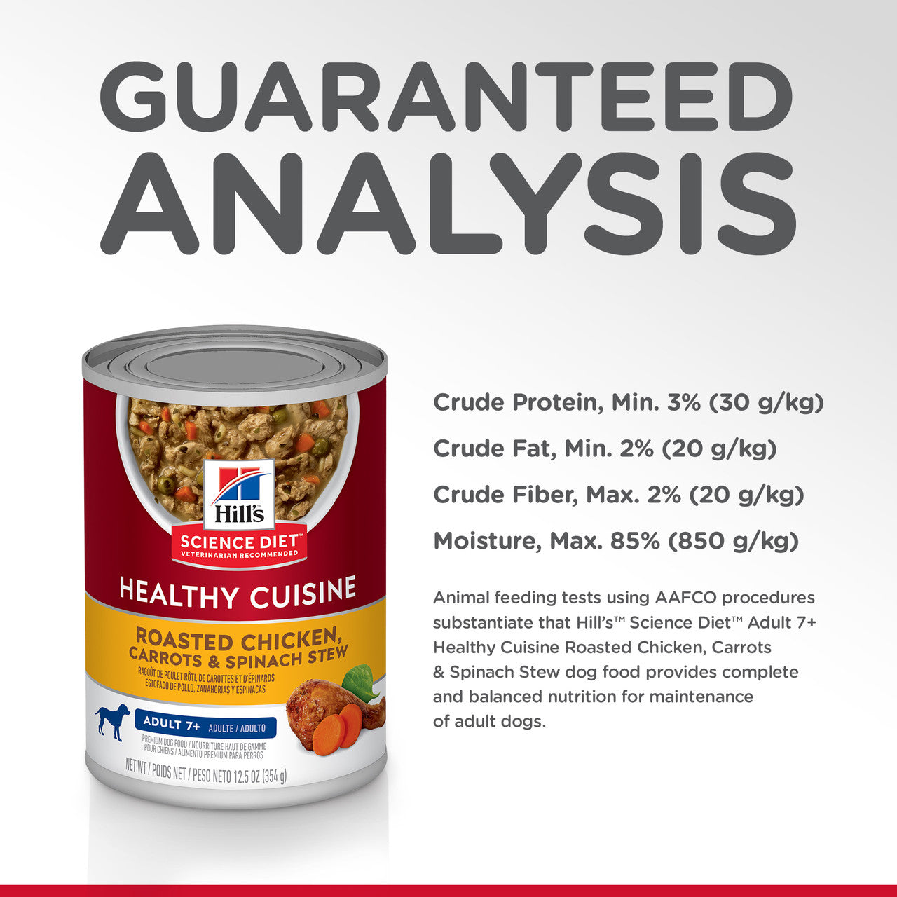 Hill's Science Diet Adult 7+ Healthy Cuisine Roasted Chicken, Carrots & Spinach Stew Canned Dog Food