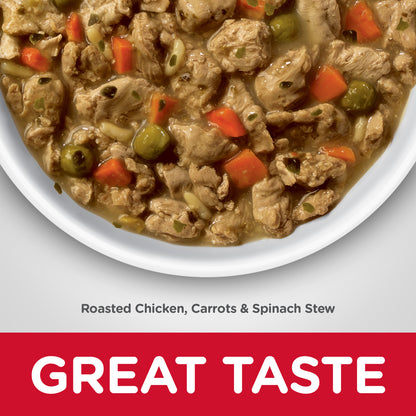 Hill's Science Diet Adult 7+ Healthy Cuisine Roasted Chicken, Carrots & Spinach Stew Canned Dog Food