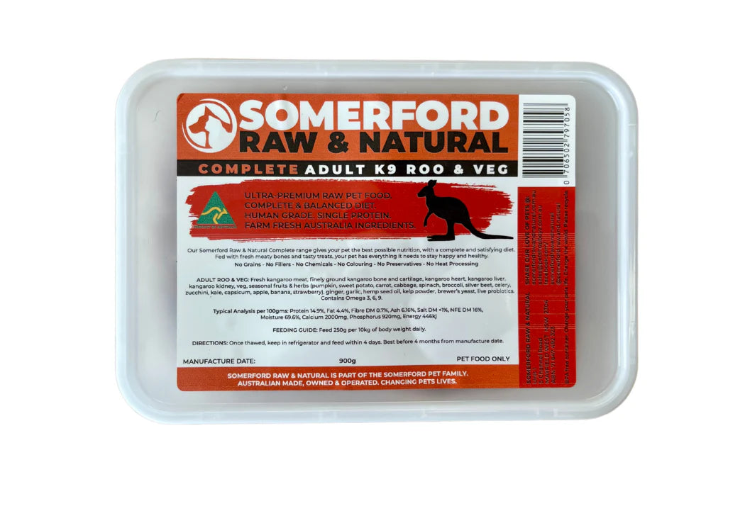 Somerford Raw & Natural Adult Kangaroo & Vegetables 900g