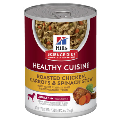 Hill's Science Diet Adult Healthy Cuisine Chicken & Carrort Stew Canned Dog Food