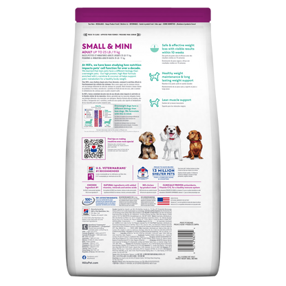 Hill's Science Diet Adult Perfect Weight Small & Mini Chicken Recipe Dry Dog Food