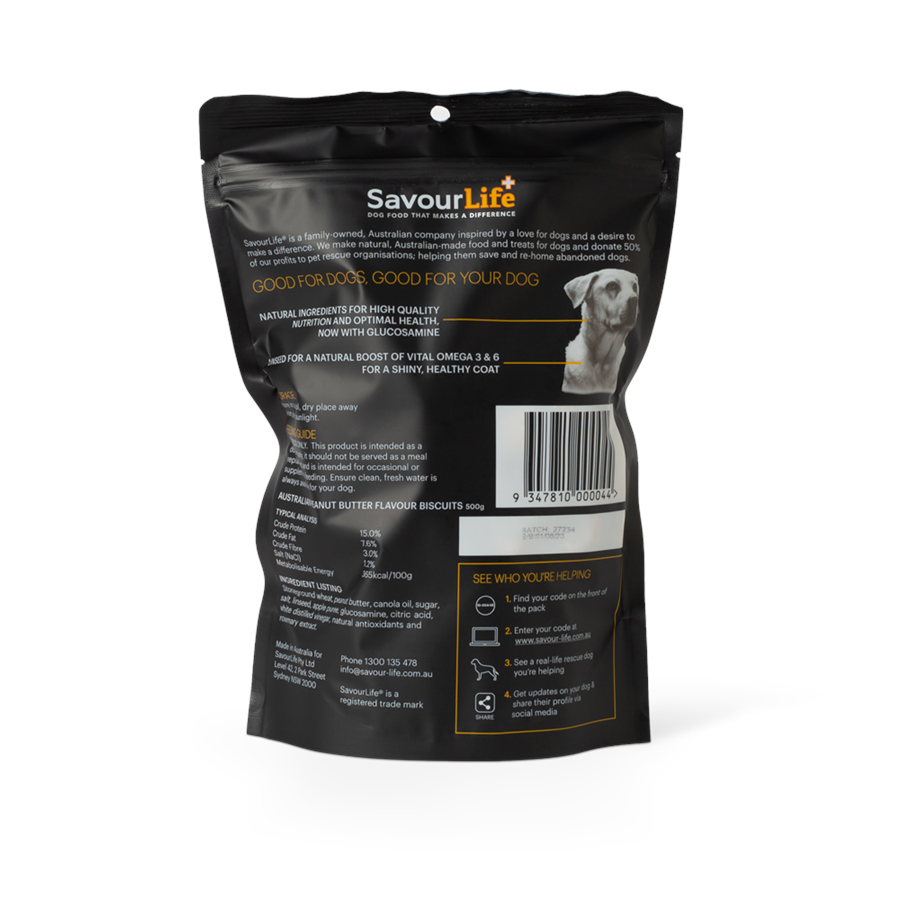 Savourlife Australian Peanut Butter Flavoured Biscuits 500g