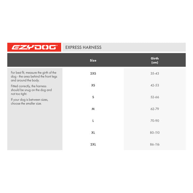 EzyDog Express Harness Black
