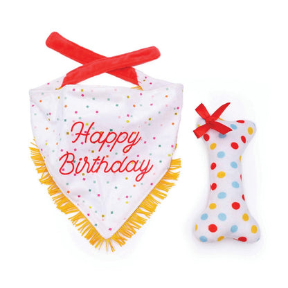 ZippyPaws Birthday Bandana & Bone