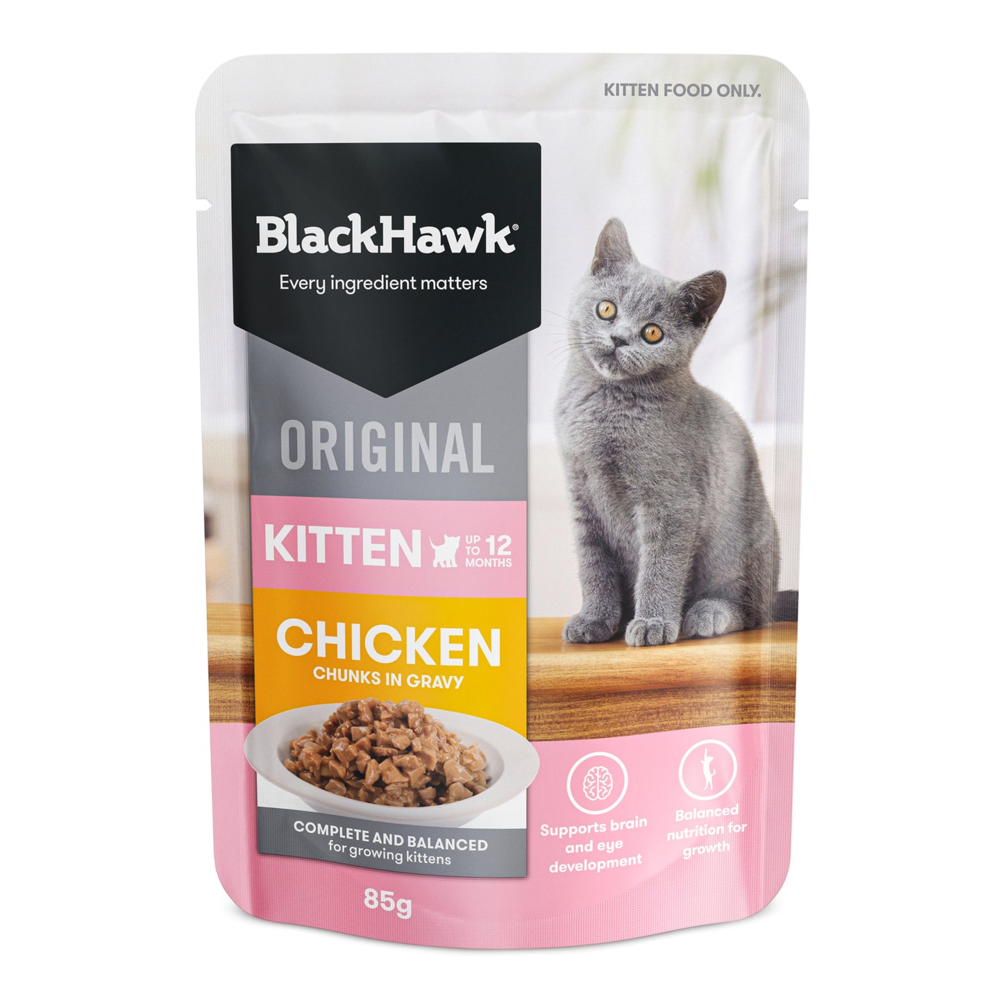 Black Hawk Original Kitten Chicken in Gravy Cat Food