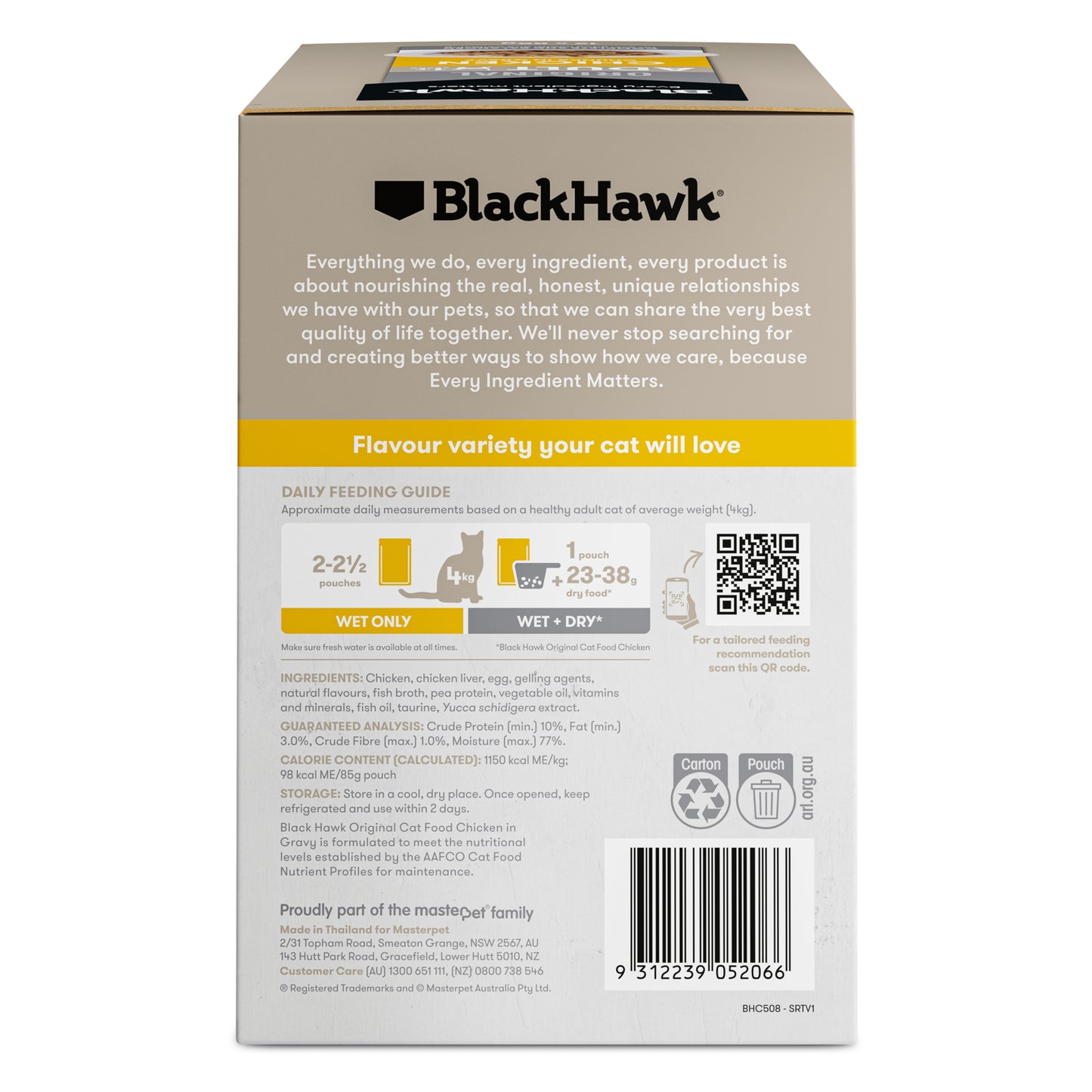 Black Hawk Original Adult Chicken in Gravy Cat Food